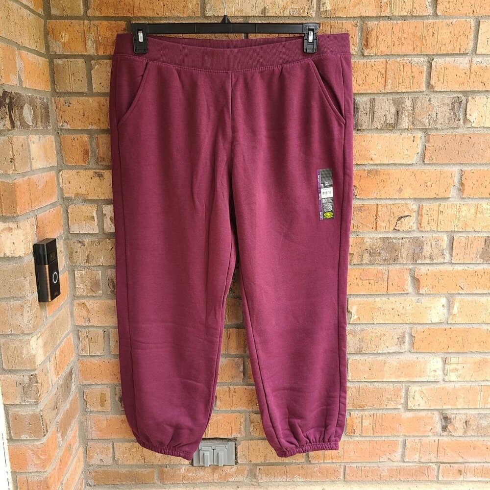Athletic Works Women's Fleece Cinch Pants Purple Eggplant Size XXL 20 - Picture 11 of 12